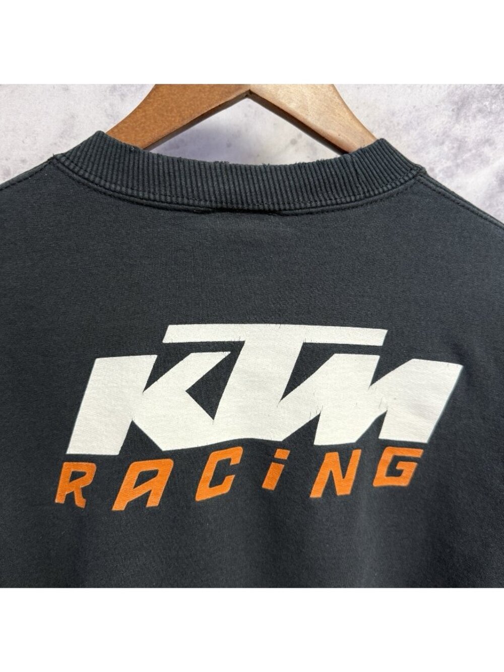 Vintage KTM Racing Sweatshirt Black Crew Neck Motocross Dirtbike Large